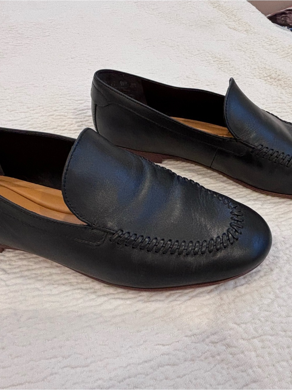 Women’s Sarto Black Leather Slip-On Loafers